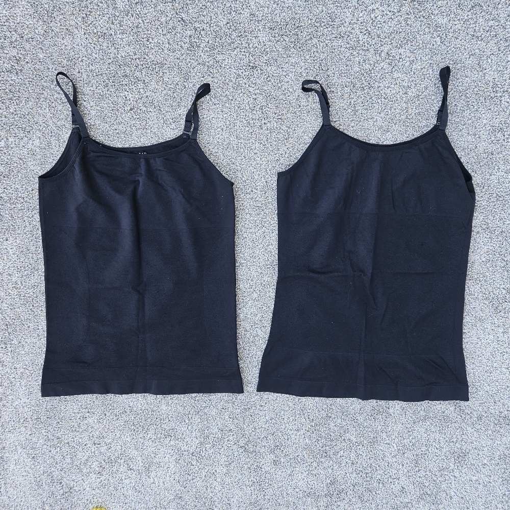 LOT Shapermint Essentials All Day Every Day Scoop Neck Cami Black Size XXXL 3XL